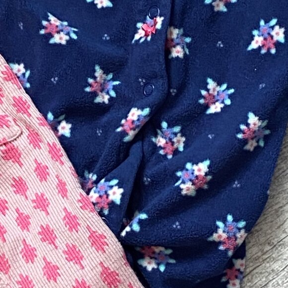 Baby Girls Long Sleeve Romper Set With Floral Patterns & Ruffles 3-6M - Picture 3 of 7